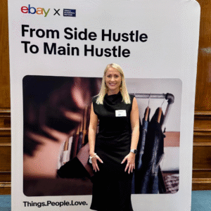 Kate Williams at the House of Lords for the Small Business Britain x eBay Side Hustle Lab celebration, representing KW Marketing and South West founders.