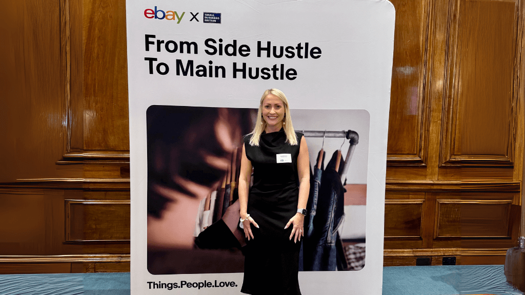 Kate Williams at the House of Lords for the Small Business Britain x eBay Side Hustle Lab celebration, representing KW Marketing and South West founders.